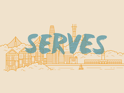 Redemption Serves church graphic illustration san francisco serve