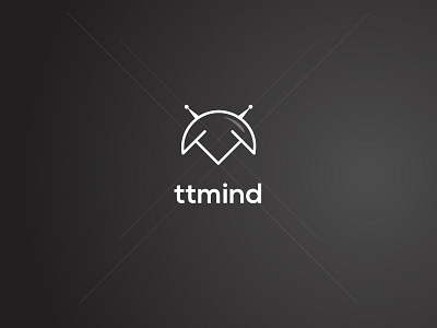 Ttmind logo mind mind logo tech logo technology time