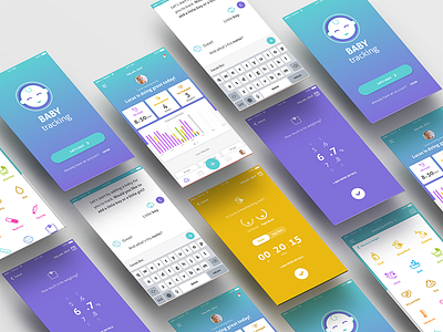 Baby Tracking App | Part 8 baby concept design product design timeline tracking ui ui design user interface ux ux design visual design