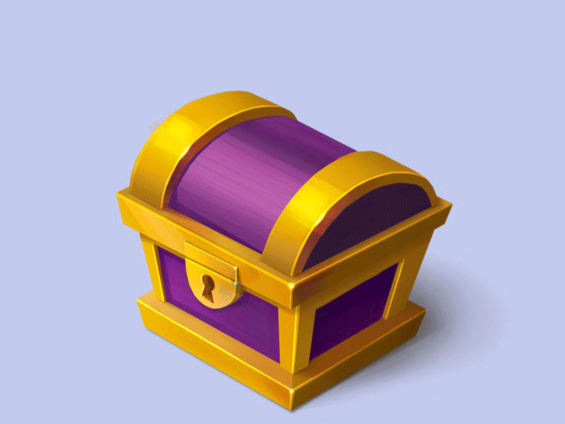 Stickems Chest animation gold icon illustration paint photoshop stickems
