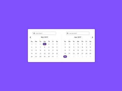 Date Picker UI calendar date picker design interface itshansen purple select selection ui