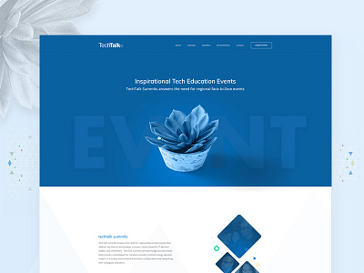Techtalk events home page landing talk tech ui ux