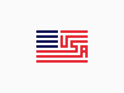 USA Flag america baseball creative dan fleming design flag logo usa