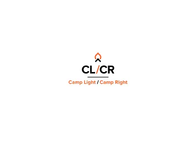 Camp Light branding campfire camping concept fire flame logo motif nature orange red