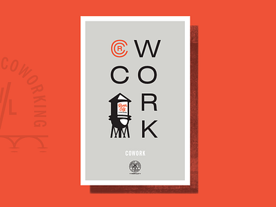 River City Poster 3 branding coworking design desk emblem icon illustration poster retro seal water tower