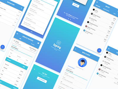 Invoy - Create Invoice on the Go! bills clients design interface invoice invoices invoy material ui user user interface ux