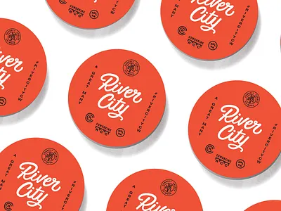 River City Coasters Part 2 beverage branding coaster drink emblem icon restaurant retro rover seal