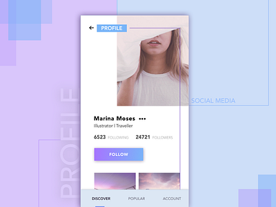 Profile (concept) - 01 app branding design gradient people profile type typography ui ux web