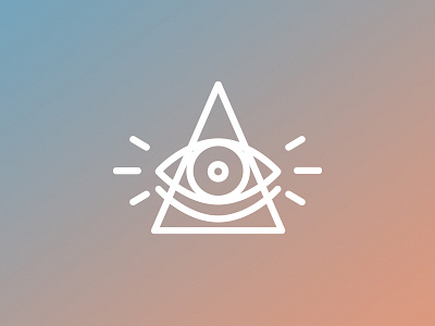 eye eye eye of providence eyeball icon illustration logo stare triangle vector