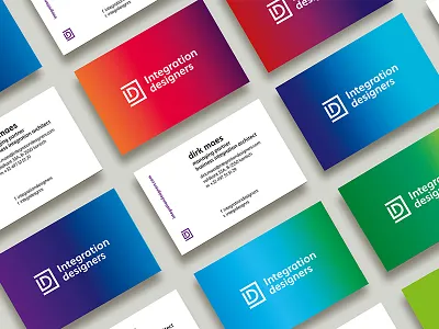 Business Cards for Integration designers brand identity branding business cards color colour design illustrator integration it line art logo vector art