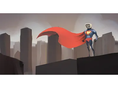 Supercomputer Speedpainting illustration sketch sketchbook speedpainting supercomputer superhero