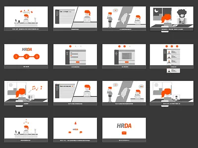 HRDA_motion graphics_script graphics hrda illustration motion orange script