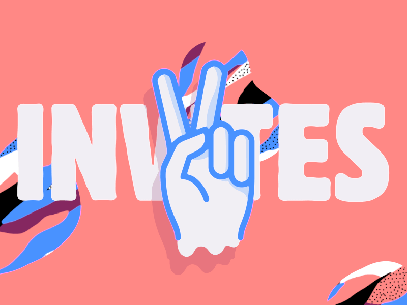 FRIYAY! Invites 🎁 dribbble gif giveaway invitation invite peace shot