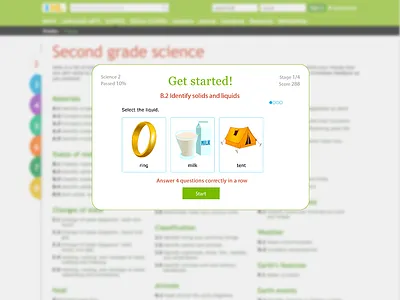 Challenge Screen for IXL Learning challenge e learning education ixl learn screen