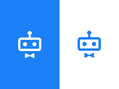 robot / logo design bow tie help help desk helper mark mascot robot servant suppport symbol