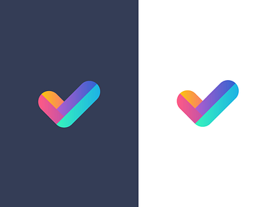 checkmark / logo design branding checkmark gradient logo mark symbol v verified