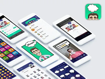 Whoopee - Comic Camera, Videos, GIFs & Live Photos [LIVE NOW] camera editor character illustration comic emoji gif ios mobile application live photo meme speech bubble stickers video app whoopee mobile app ui