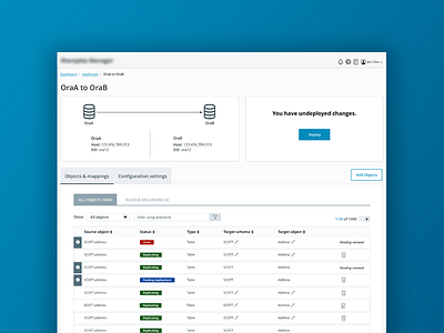 WIP - GUI for database work blue database gui gui responsive saas table ui design user experience user interface web app