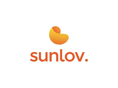sunlov. logo branding bright curves gradients logo mark modern sport sun wave