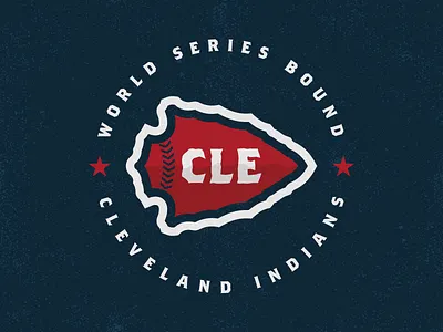 Cle Arrowhead arrow arrowhead baseball cleveland ohio world series