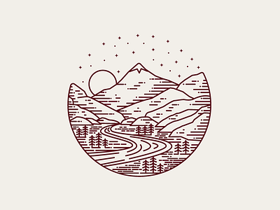 TrailheaDX Landscape illustration landscape mountains