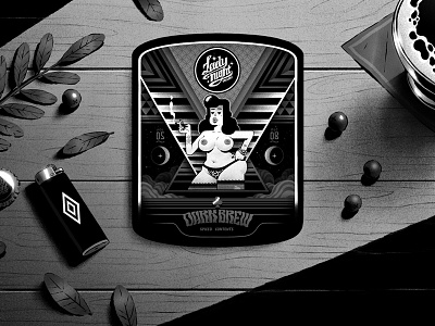 Lady Night beer beerday blackandwhite brew darkbeer illustration kalininbrat ladynight noir