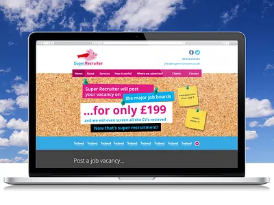 Recruiter Website bright cartoon colourful design recruitment ui ux website