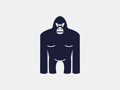 Gorilla logo animal blue gorilla icon logo logo design minimal