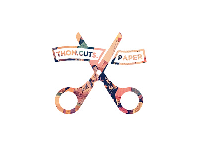 Cut it out collage logo scissors