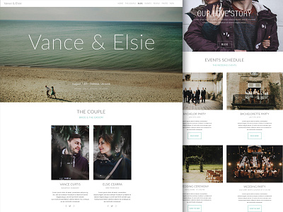 Love story page design love lovestory web web design web page web site