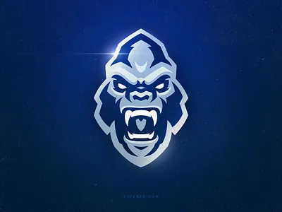 Silverback ape gorilla logo mascot monkey sport sport branding