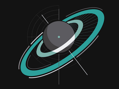 Put two rings on it. illustration planet vector