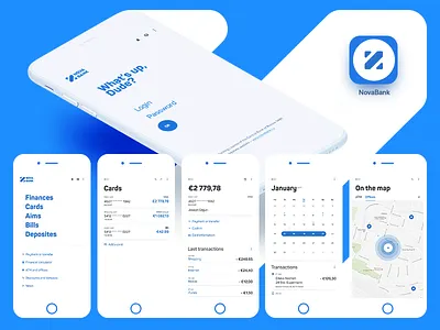 Nova Bank application bank banking clear finance ios pure