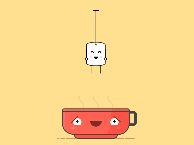 Interactive Marshmallow cute illustration interactive javascript