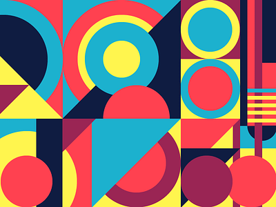 Tropical bright geometric pattern