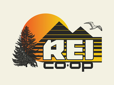 REI CO-OP 1980's 1980s 80s illustration rei co op retro vintage