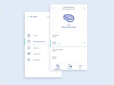 Food Coach Screens app clean food green icon illustration menu nutrition purple screens ui ux