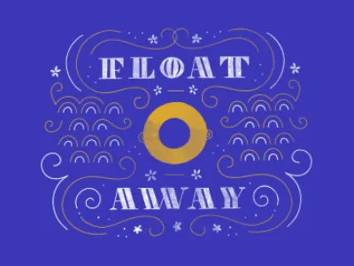 Float Away design float floataway hand type lettering procreate summer type