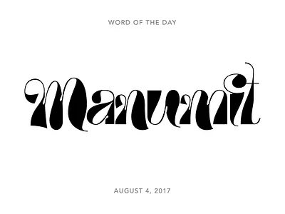 Manumit lettering logo type typography
