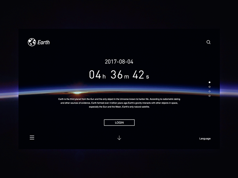 Calendar Web ae calendar earth motion ps space ui web