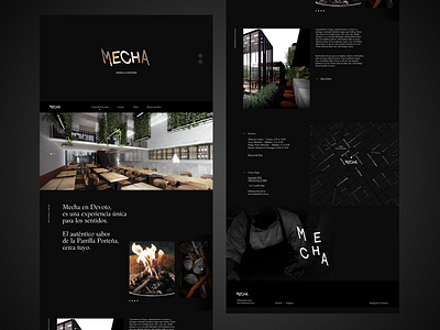 Resto Landing Page black chef design devoto fire interfa restaurant ui userinterface website