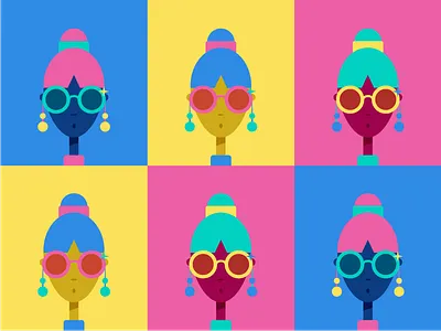 Warhol Color Study 😎 color pollock sunglasses warhol women