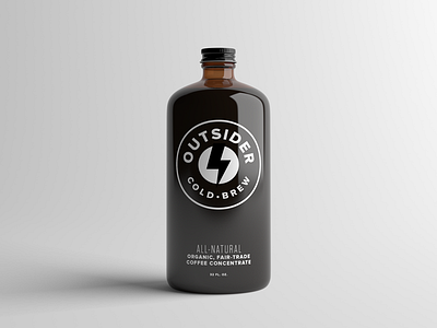 Outsider Cold Brew beverage bottle branding coffee cold brew drink logo packaging