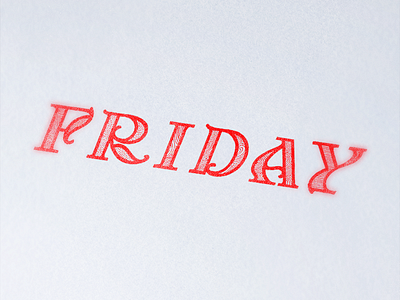 Friday calligraphy custom lettering lettering
