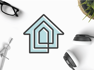 House Line agent costruction home house line lines logo real estate realtor triple