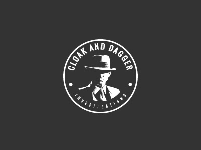 Cloak And Dagger Investigations Logo detective elegant mystery noir