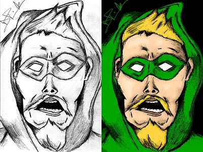 Green Arrow artist cartoon network character design draw drawing illustration illustrator kids books artist