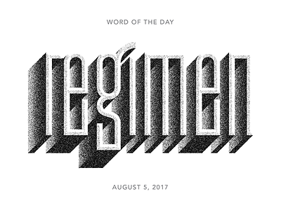 regimen lettering logo type typography