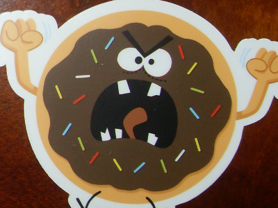 MONSTER JUNK FOOD-DONUT STICKER