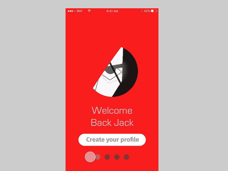 Daily Ui 023 Onboarding cartoon daily ui 023 dailyui gif graphic design interactive ios onboarding samuria jack typography ui design user interface